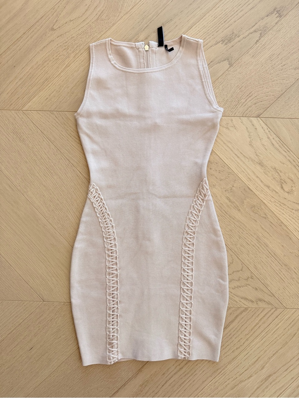 Sleeveless Knit Mini Dress in Soft Blush